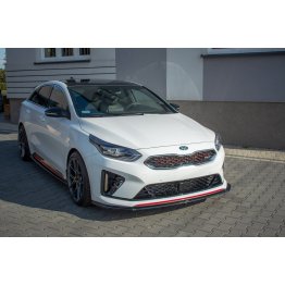 Накладка сплиттер на передний бампер на Kia ProCeed III GT